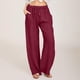 thumbnail image 2 of Pantalones anchos con cintura elástica y cordón ajustable, mezcla de poliéster, para mujer., 2 of 6