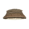 thumbnail image 4 of Laddha Home Designs Hand Woven Striped Square Throw Pillow - 18" - Beige and Brown - Set of 2, 4 of 5