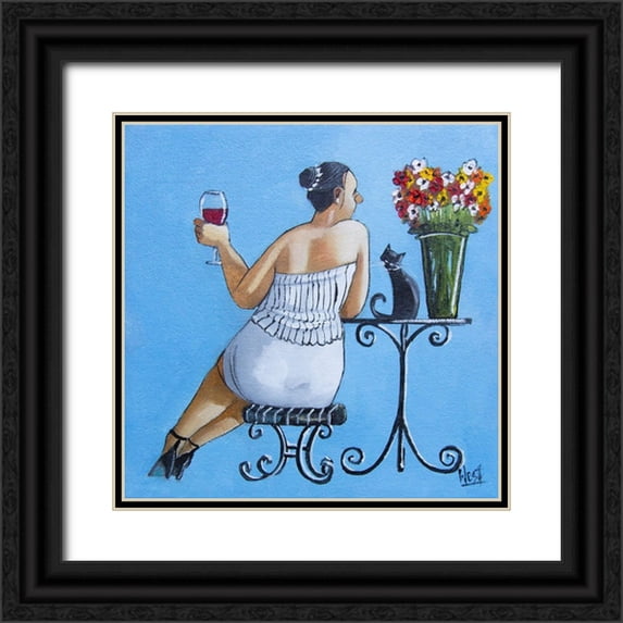 West, Ronald 15x15 Black Ornate Wood Framed with Double Matting Museum Art Print Titled - Three Sisters II