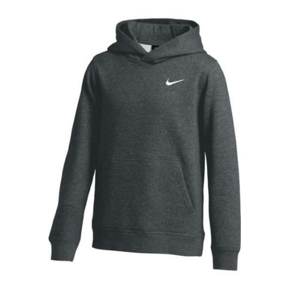 Nike Youth Fleece Pullover Hoodie (Anthracite, Large)