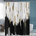 thumbnail image 4 of Abstract Shower Curtain, Black White Ombre Pattern Modern Vintage Minimalism Bath Curtain Waterproof Fabric with Hooks for Home Decor, 72Wx78H, 4 of 6