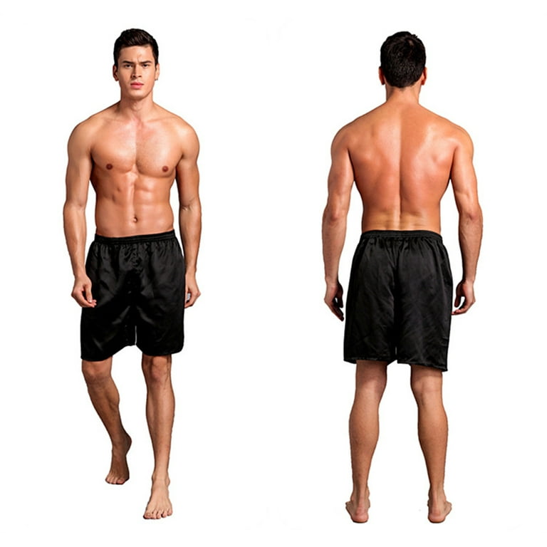 Jupitersecret Men's Satin Boxer Shorts, Silk Feeling Sleep Shorts With  Elastic Waistband - Temu