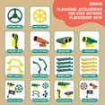 thumbnail image 2 of Juego de 4 accesorios de asa de seguridad para exteriores, juego de 2 barras de seguridad de color v multicolor, 2 of 8