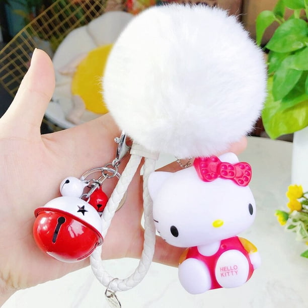 LLavero de juguetes de peluche Kawaii Sanrio Hello Kitty, llaveros de dibujos animados para niñas lindas, llaveros de felpa, bolsos, adornos colgantes, regalos de Festival de joyería YAOSANBAO BAO unisex