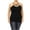 Black, variant on Women's Plus Size Slim Fit Cross Front Spaghetti Strap Active Solid Cami Tank Top