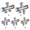 thumbnail image 2 of Bibb de la manguera del grifo del divisor del agua de 2 vías del acero inoxidable 1 en 2 hacia fuera para la lavadora Feliz Sencillez, 2 of 3