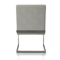 thumbnail image 7 of Bowery Hill Synthetic Faux Leather Gray Upholstered Dining Side Chair (Set of 2), 7 of 7