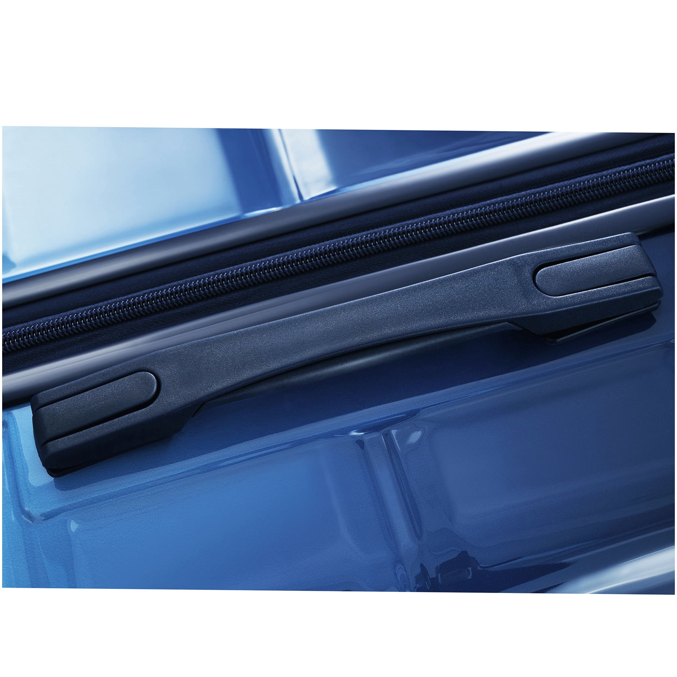 ABS+PC 3-Piece Spinner Luggage Set in Blue, 20" Carry-On with USB Charging Port, 360° Wheels