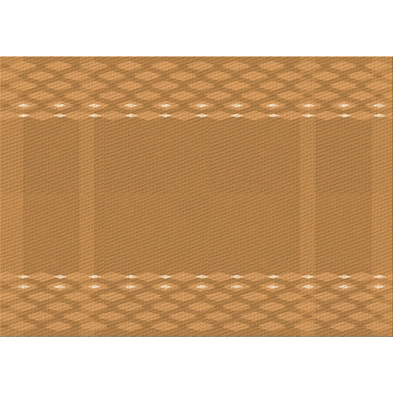 Ahgly Company Machine Washable Indoor Rectangle Transitional Dark Orange Area Rugs, 8' x 10'