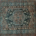 thumbnail image 1 of Ahgly Company Indoor Square Persian Light Blue Traditional Area Rugs, 4' Square, 1 of 4