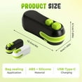 thumbnail image 3 of Mini Bag Sealer, 2 In 1 Handheld Heat Sealer for Plastic Bags, Portable Food Sealer Machine with Built-In Battery & Cutter for Food Storage, Snacks, 1Pack, USB C Rechargeable(White,4x1.4x1.7"), 3 of 9