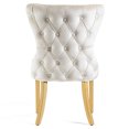 thumbnail image 6 of Furniture of America Vera Glam Nailhead Trim Dining Chairs, White and Gold (Set of 2), 6 of 15