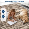 thumbnail image 5 of Garvee 2'x6' Modern Abstract Striped Runner Rug Washable Rug, Soft Non Slip Low‑Pile Indoor Carpet for Hallway Bedroom Kitchen, Light Coffee, 5 of 8