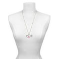thumbnail image 3 of Delight Jewelry Silvertone Heart with 3 AB Crystals - Friends Family Love - Hot Pink Heart Nurse Strong Zoe Necklace, 3 of 4