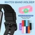 thumbnail image 3 of Uxcell Watch Band Holder Loop, Universal Silicone Watch Replacement Band Strap Keeper Parts for Smart Sport Pink 16 mm, 3 of 7