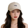 thumbnail image 3 of QASIEATN Relaxed Fit Baseball Caps for Women Wide Brim Small Baseball Cap All Sun Hat Trendy Letter Embroidery Cap Fall Fashion Accessories, 3 of 4