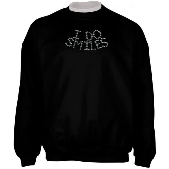 Dentist I Do Smiles Jeweled Adult 2Fer Crew Sweatshirt - 2X-Large
