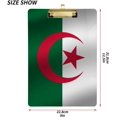 thumbnail image 3 of FMSHPON Flag of Algeria Clipboard Hardboard Wood Nursing Clip Board and Pull for Standard A4 Letter 13x9 inches, 3 of 5