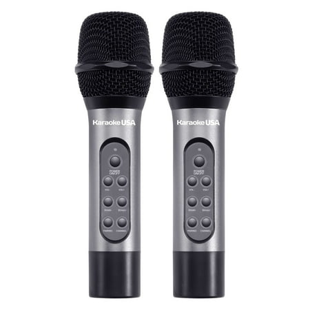 UPC: 0879408002059 | Karaoke USA WM906 WM906 Dual Professional 900 MHz UHF Wireless Handheld Microphones with Rechargeable Batteries