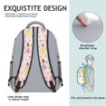 thumbnail image 5 of Princess and Ballerina Pink Pattern Backpack for School, Cute School Bag with Adjustable Shoulder Straps and Padded Back, 15.3"x11"x6.7", 5 of 5