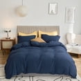 thumbnail image 1 of Navy Blue Duvet Cover Full Comforter Cover Sets Soft Breathable Washed, 1 of 9