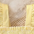 thumbnail image 6 of Toddler Baby Girl Outfits Summer Clothes Set Striped Bow Ruffle Strap Top and Shorts Set with Matching Bow Headband Tropical Beach Clothes Set 18-24 Months, 6 of 8