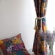 thumbnail image 5 of Xiao Hua Cortina de lino y algodón con diseño de patchwork vintage, con bolsillo para barra, estilo bohemio, para oscurecer la habitación, 1 pieza (140 x 160 cm), patchwork, 5 of 5