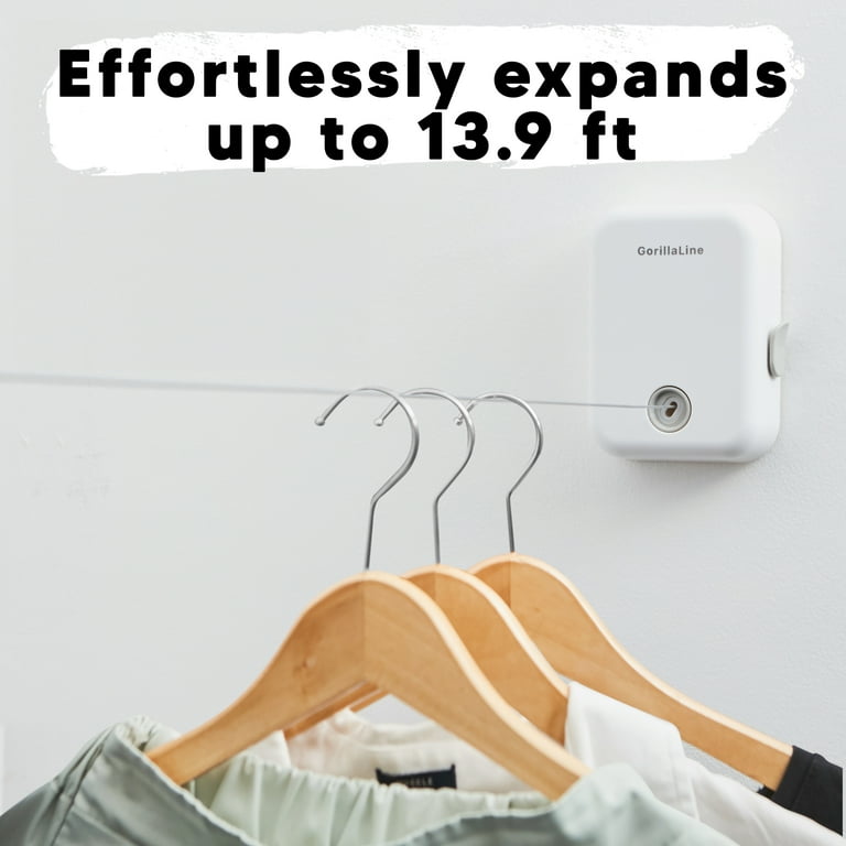 Outdoor Retractable Clothesline Indoor Clothes Drying Rack Wall