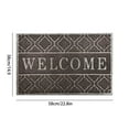 thumbnail image 3 of Premium 3D Embossed Welcome Doormat 23.6x15.7 Inch Non-Slip PVC Entryway Rug,Heavy Duty Scrape-Proof Indoor Outdoor Mat,Easy Clean Diamond Pattern Floor Mat for Home Entrance Door, 3 of 6