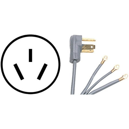 Certified Appliance 90-1088 3-Wire Range Cord, 10', 50A