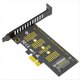 thumbnail image 1 of Adaptador de SSD NVMe M.2 NGFF A PCI-e 3.0 1X, 1 of 5