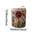 thumbnail image 3 of Lumxatz Boho Quilted Laundry Hamper with Handles, Extra Soft Large Floral Storage Organizer for Bedroom, Portable Washing and Storage Container B, 3 of 7
