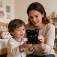 thumbnail image 5 of Sleeping Cat Plush Stuffed Animal With Embroidered Face, Ultra-Soft Plush Toy, Cute Black Blue Decor, 6.3 Inch Comfort Companion, Bedroom Decor Gift, 5 of 9