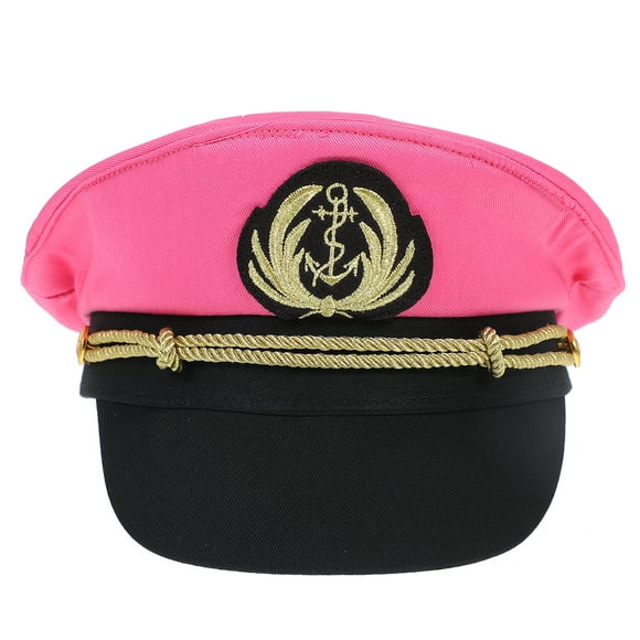 Miangastore Embroidered Navy Hat Cotton Sailor Hat Party Hat for Stage Performance Dress Up
