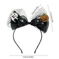 thumbnail image 3 of Boovnll Halloween Headband, Funny Cute Hair Hoop Black Orange Pumpkin Mesh Bow Halloween Headbands for Women Kids Halloween Party Hair Accessories Decorations, Headbands for Women, 3 of 6