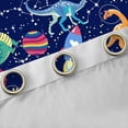 thumbnail image 4 of Homewish Colorful Cartoon Dinosaur Curtains Pack of 2 (42x84 Each),Rocket Pattern Curtains Blackout,Constellation Print Galaxy Planet Bedroom Curtains For Boy Kids,Microfiber Bedroom Decor, 4 of 6