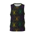 thumbnail image 2 of Easygdp Mardi Gras Carnival Men's Mesh Basketball Jersey Quick Drying Sleeveless Shirts Fitted Muscle Tank Tops Sport Round Neck T-Shirt - 4X-Large, 2 of 9
