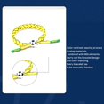 thumbnail image 2 of 10 Piezas Pulsera Envolvente Tejida de Fútbol Ajustable Pulsera para Fanáticos de los Deportes Recuerdos de Eventos para Hombres Pulseras Envolventes para Mujeres e, 2 of 5