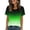 A272 Green, variant on Xdegoge Women's Gradient Print T Shirts Short Sleeve Crew Neck Ombre Tops Casual Loose Fit Tees Soft Lightweight Summer Blouses Breathable for Gym Workout