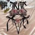 thumbnail image 4 of Lingerie for Women Apparel Mesh Lace Teddy Sleepwear with Comfortable Three-Hook Design for Home Leisure Nightwear Red M, 4 of 8