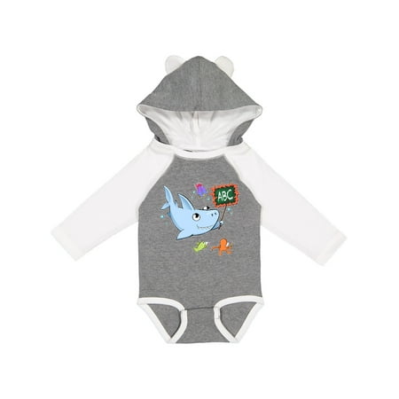 

Inktastic Teacher Shark with School of Fish Gift Baby Boy or Baby Girl Long Sleeve Bodysuit
