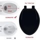 thumbnail image 3 of Qinaqin Toilet Seat Elongated Lid Suave Close Easy Installation Release Cómodo de Profundidadsign Negro, 3 of 6