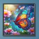 thumbnail image 3 of Kit de pintura por números sobre lienzo, arte al óleo artesanal, mariposa colorida, decoración del hogar, 40x40cm, 3 of 9