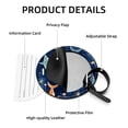 thumbnail image 4 of Starry Shark 2Pcs PU Leather Round Luggage Tags with Privacy Cover and Name ID Tag for Suitcase, Handbags, Backpacks, School Bags, 4 of 6