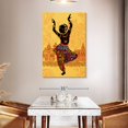 thumbnail image 3 of Elephant Stock Indian Classical Dance Wall Art - Vertical Canvas Wall Art - Living Room Wall Decor - Dance Canvas - Black And Orange Decor - 32" x 48", 3 of 8