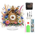 thumbnail image 4 of Reloj Acrílico Forma Especial Adornos Pájaro Flores, 4 of 6