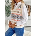 thumbnail image 6 of Asyoly Women Knit sweater Vest V Neck Color Block Vintage Sleeveless Sweater Pullover Oversized  Knitwear Tank Top, 6 of 7
