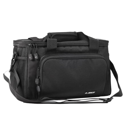 Fishing Tackle Bag Square Multi-pocket Smooth Zipper Adjustable Shoulder Strap Portable Large Capacity 600D Canvas Fishing Gear Hard Lure Storage Bag for Outdoor