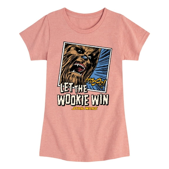Star Wars - Let The Wookie Win - Toddler And Youth Girls Fitted Short Sleeve Tee