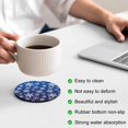 thumbnail image 3 of Navy Blue Snowflake Christmas Coasters Set of 4, Absorbent Coasters for Drinks, Winter Xmas Snowflakes Coaster for Desk Coffee Table Protection, Home Decor House Warming Gifts 4", 3 of 8